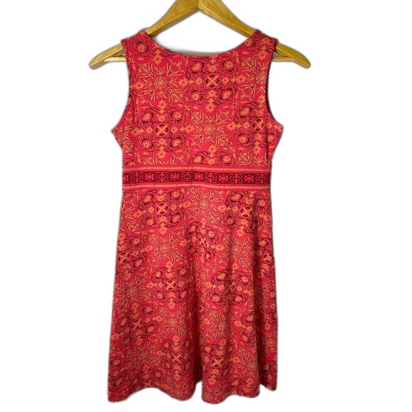 Life Is Good Orange Geo Print Sleeveless Surplice V-Neck Active Mini Dress Sz 4 - Picture 7 of 11